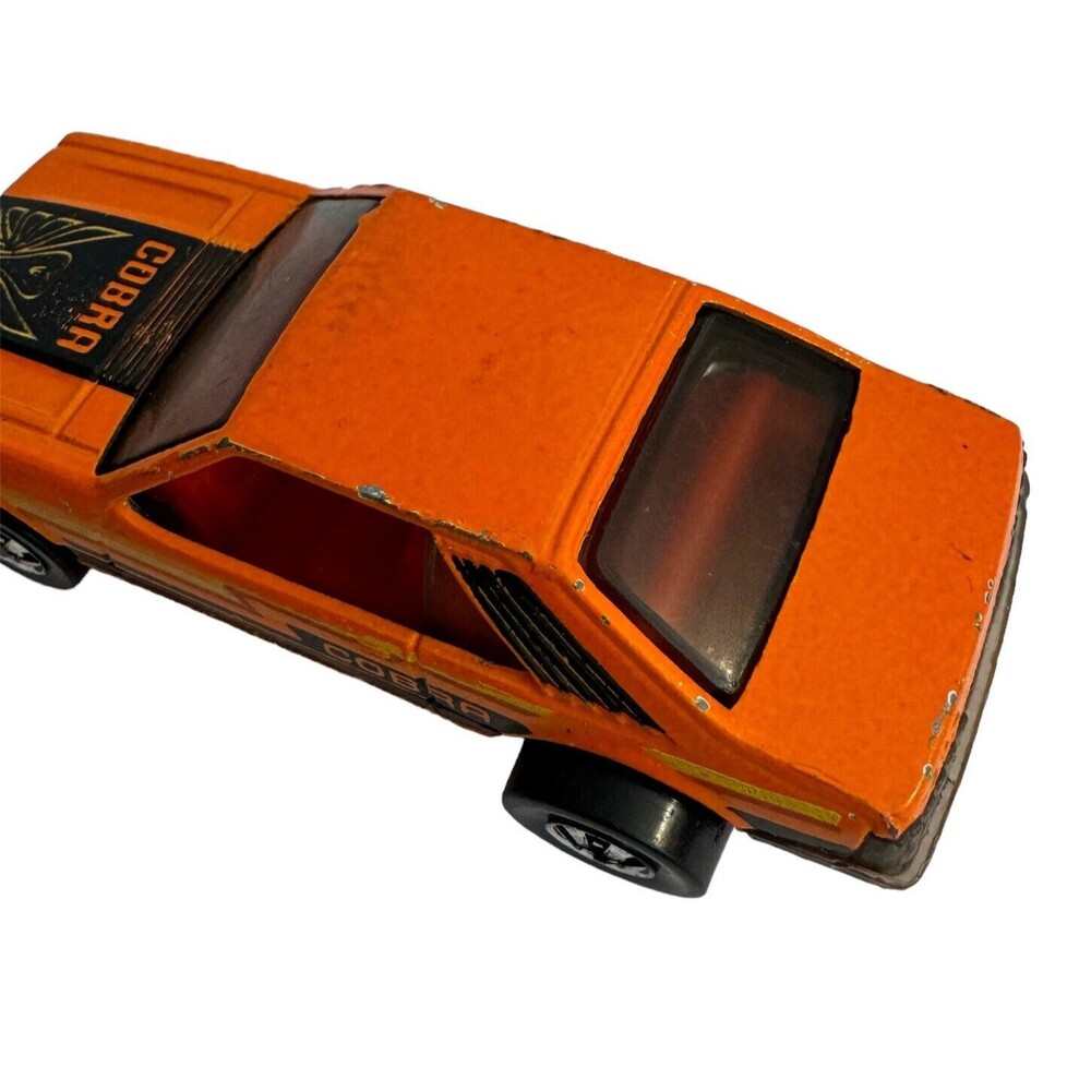Vintage 1979 Hot Wheels‎ Orange/Black Turbo Mustang Cobra Made in Hong Kong - Picture 5 of 6